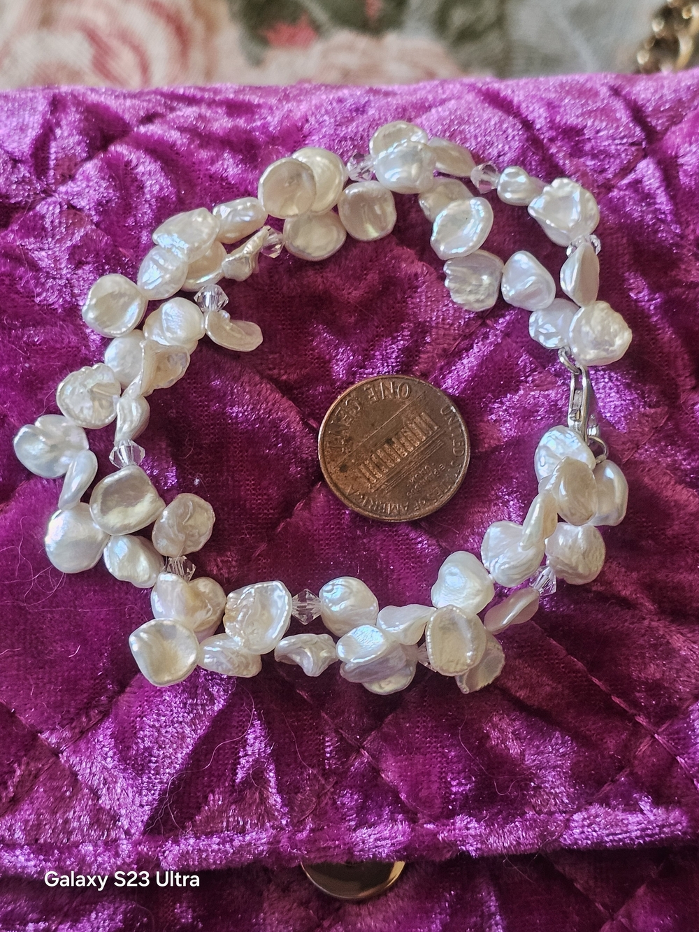 Freshwater Pearl Beaded Bracelet in White